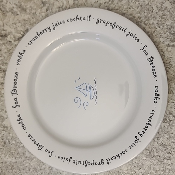 Pottery Barn Cocktail Recipe Plate Set of 4 - Picture 4 of 5